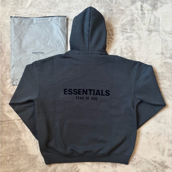 Black Fear of God Essentials Hoodie - Picture 8 of 9